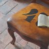 Jonathon Marc Mendes Fabric Painted Leather Look Chair
