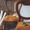Fabric painted leather look chair by Jonathon Marc Mendes