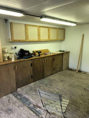 Before picture of Jonathon's home studio